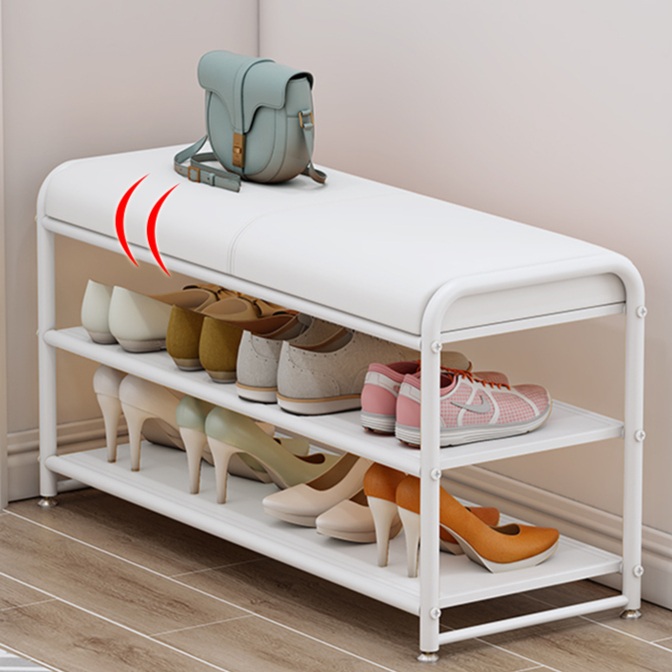 현관 수납벤치 신발장 의자 다용도 수납 골드+오렌지 70cm - 상품 이미지
