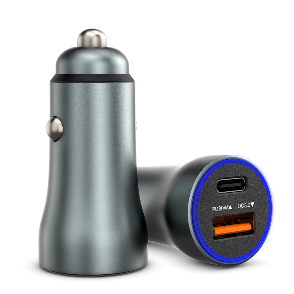 카플 차량용 충전기 60W 듀얼포트 시거잭 고속충전 핸드폰 USB 자동차 C타입 제품 이미지