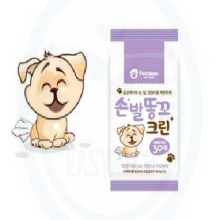 해신잡화점 손발똥꼬 티슈 30매 반려동물물티슈 강아지위생티슈 고양이물티슈