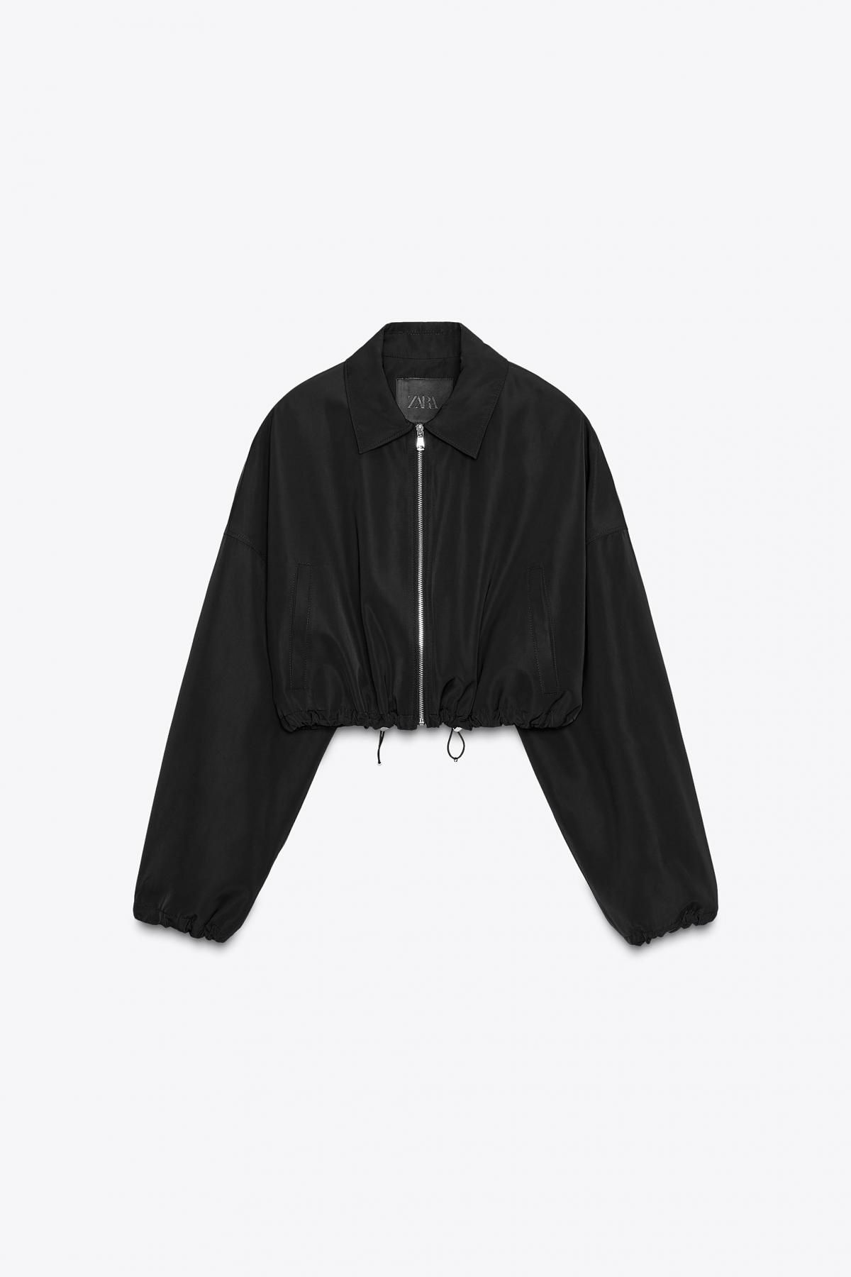 자라 테크니컬 크롭 집업 재킷 8481/065 BLACK - 상품 이미지