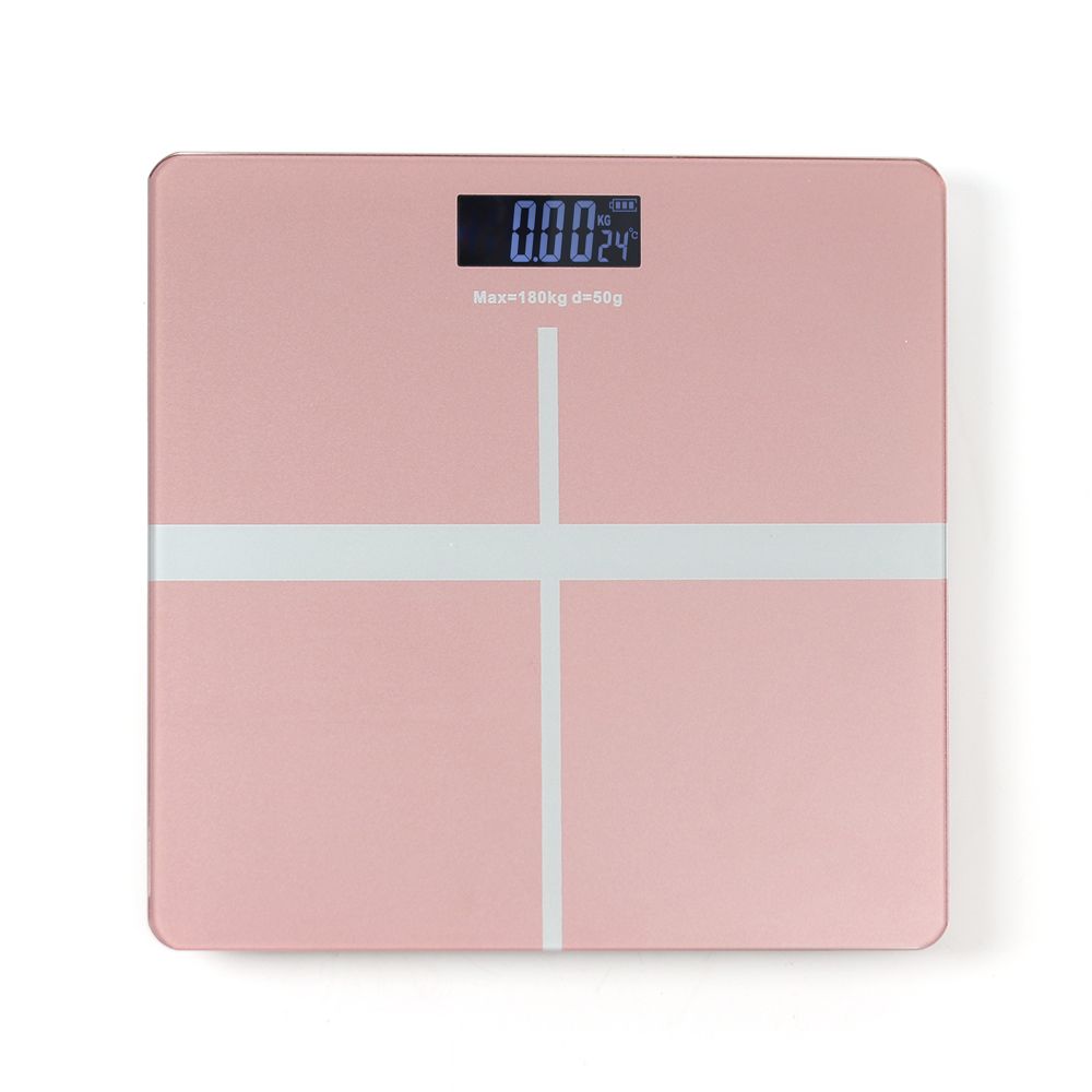 사각 디지털 핑크 LED체중계 크로스 체중계