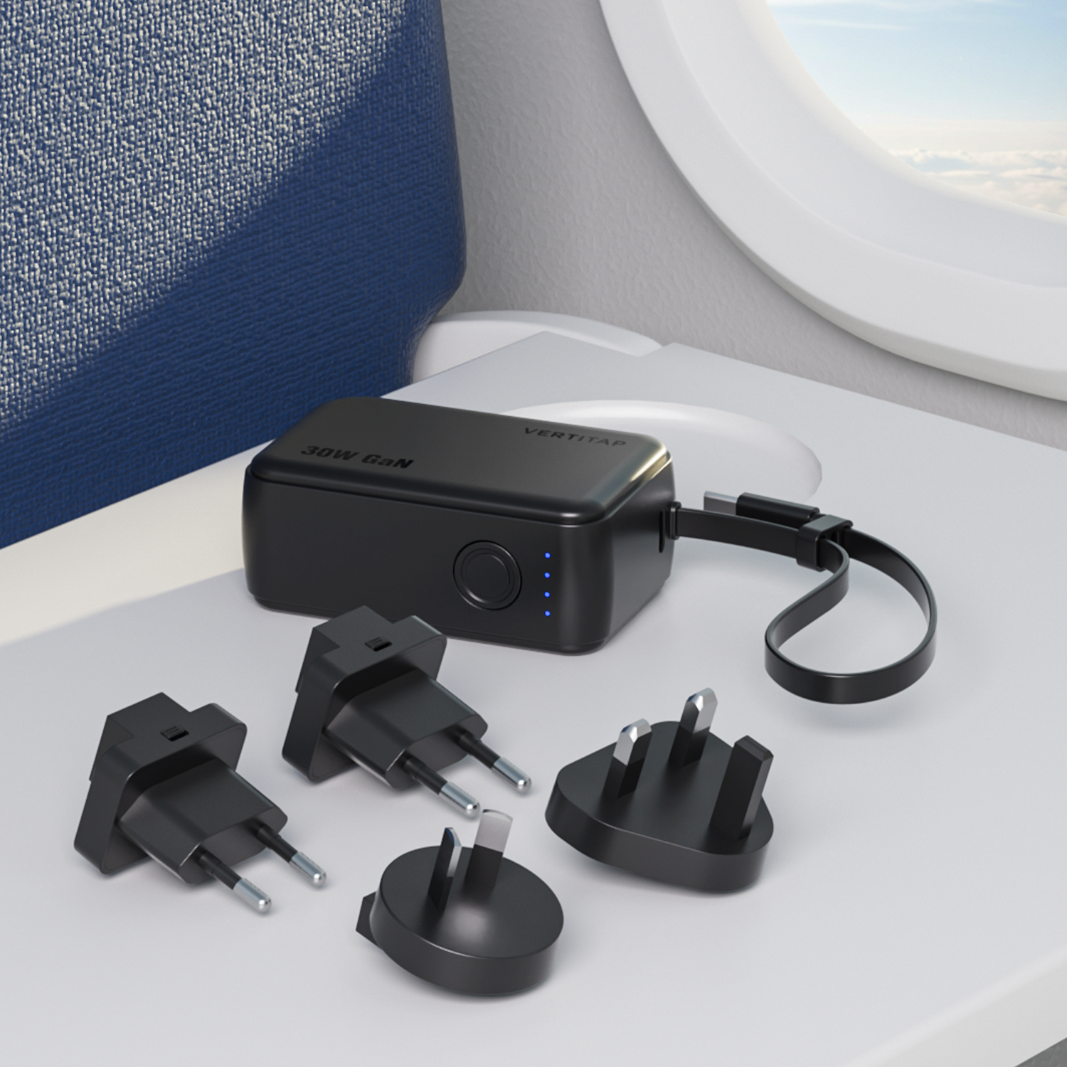 버티탭 트레블러 프로 30W 멀티 어댑터 보조배터리 해외 여행용 멀티탭 usb 전기 콘센트