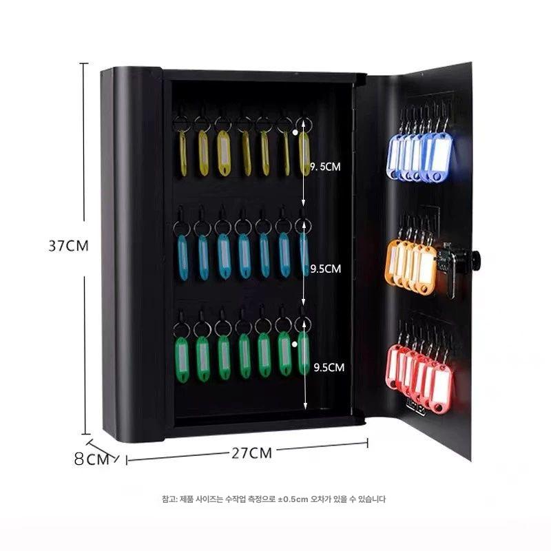 열쇠보관함 키박스 정리함 주차장 캐비닛 관리실 프리미엄 48위치 다크그레이 비밀번호 자물쇠 - 상세 이미지 4