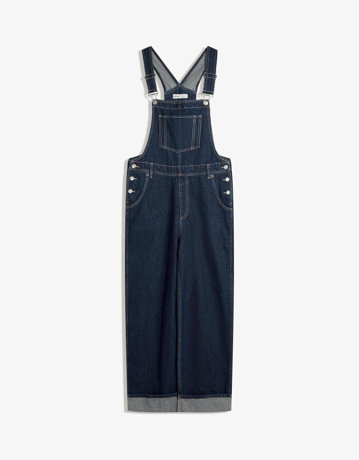 버쉬카 오버사이즈 데님 스트랩 점프수트 3485/534 NAVY - 상세 이미지 3