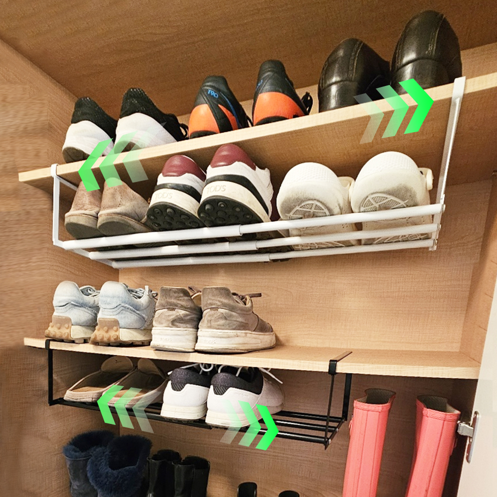 길이조절 신발 정리대 현관 신발장 정리 걸이형 선반 거치대 슈즈렉 틈새