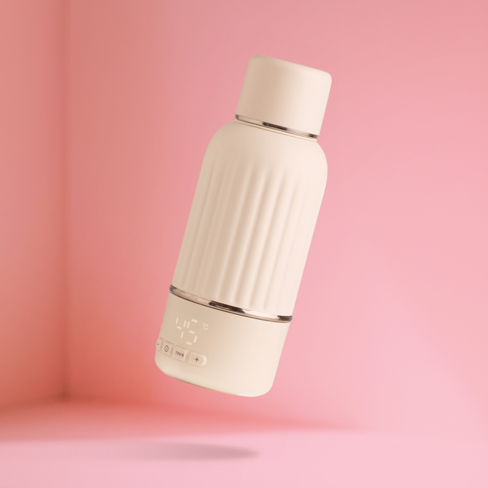 [봄봄] 휴대용 무선 분유포트 500ml 수질체크 저온살균 (파우치 2종)