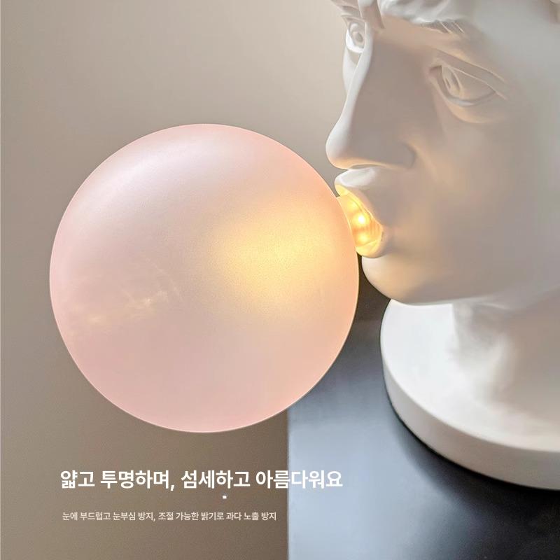 풍선부는 다비드 조각상 예술품 거실 북유럽 풍선 장식품 거실조명 전등 led무드등 충전형 - 상세 이미지 3