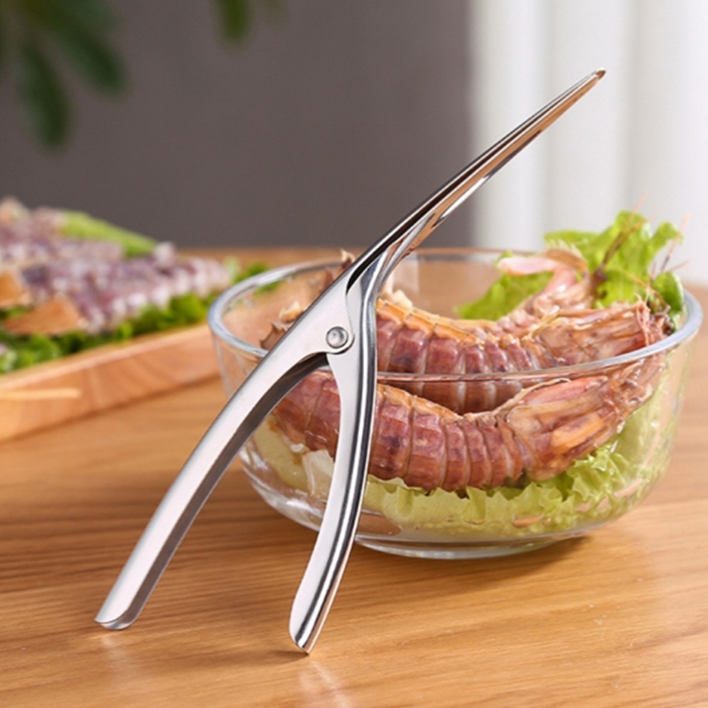 스텐 새우 껍질제거기 대하 손질가위 껍질 탈피기 업소 주방