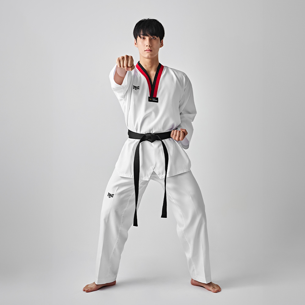 에버라스트 태권도복 바지 태권도 도복 블랙 화이트 하의 이미지 7