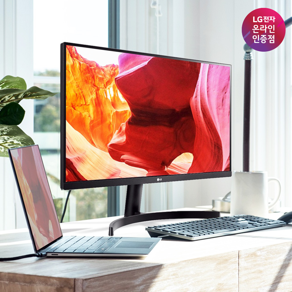 최.종 24.만 LG 27QN600 68cm(27인치) QHD 모니터 DP포트 DP케이블