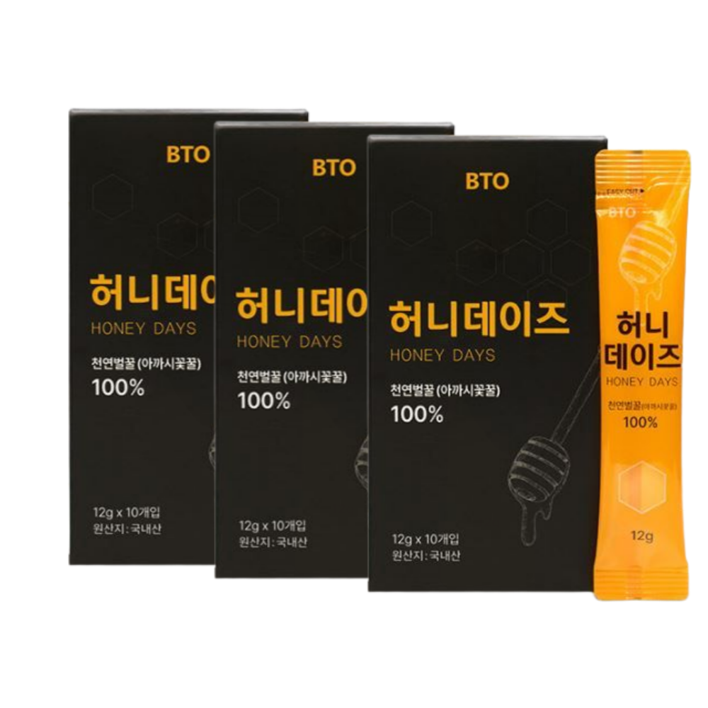 프리미엄 자연산토종벌꿀스틱 12g 10포 3박스 국내산 진짜꿀 아카시아 아까시 꿀효능 - 상세 이미지 2