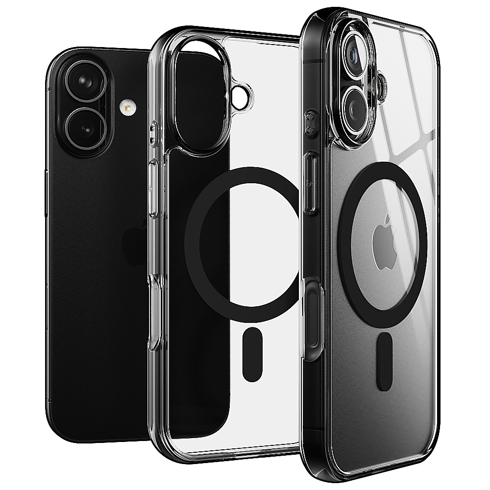 빅쏘 띠부띠부 5가지 컬러 범퍼 맥세이프 케이스 블랙, 아이폰17 - 상품 이미지