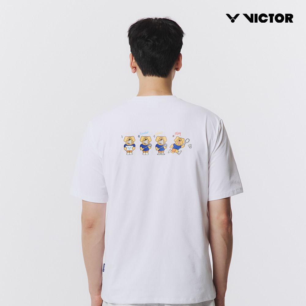 빅터 배드민턴 남여공용 오버핏 반팔라운드티셔츠 VT25CTO208U 화이트 - 상세 이미지 4