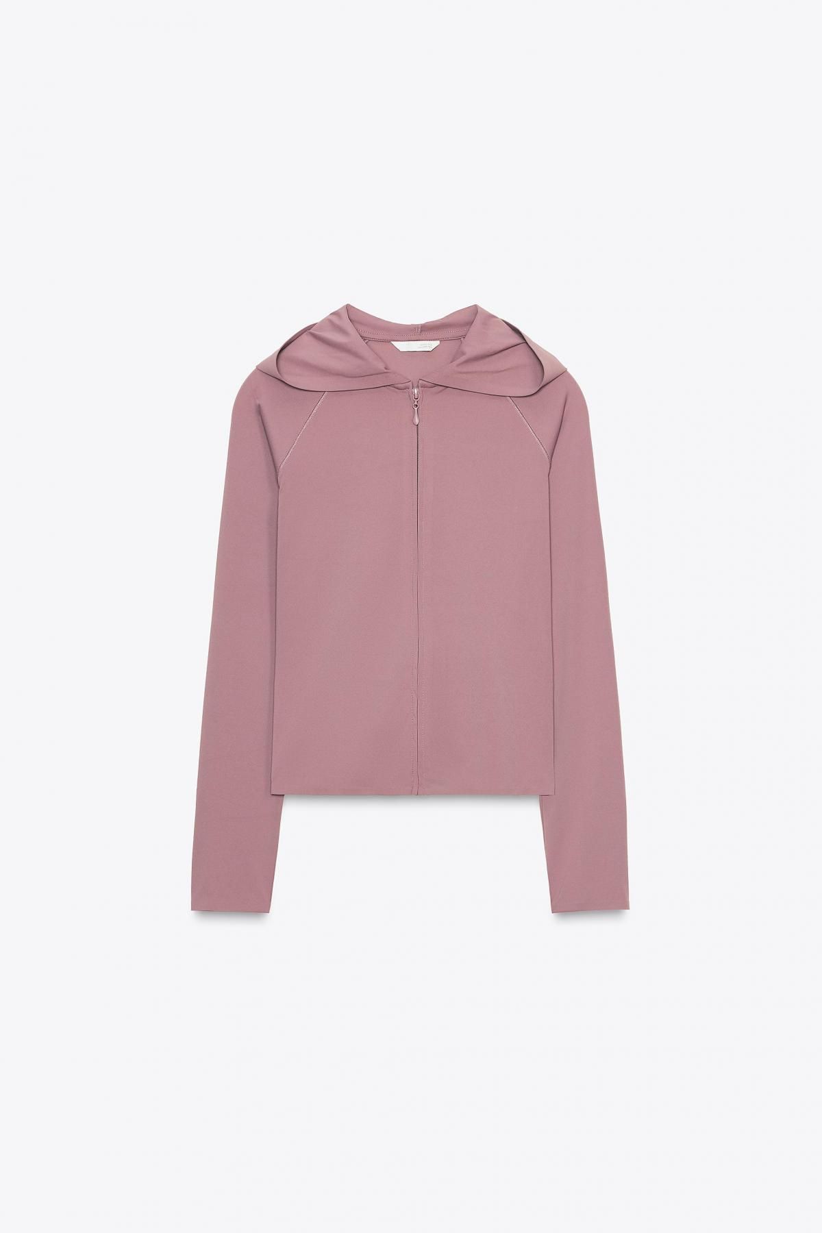 자라 심리스 폴리아미드 후드 집업 3641/823 MAUVE - 메인 이미지
