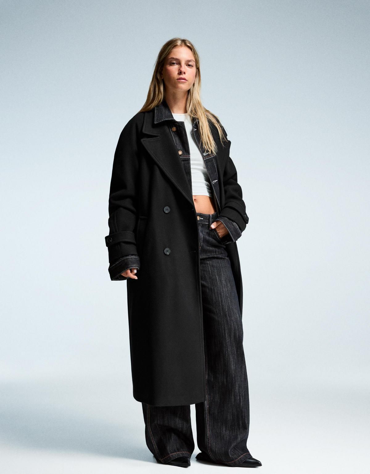 버쉬카 소프트 테크니컬 벨티드 블랙 트렌치코트 6891/200 BLACK - 상세 이미지 4
