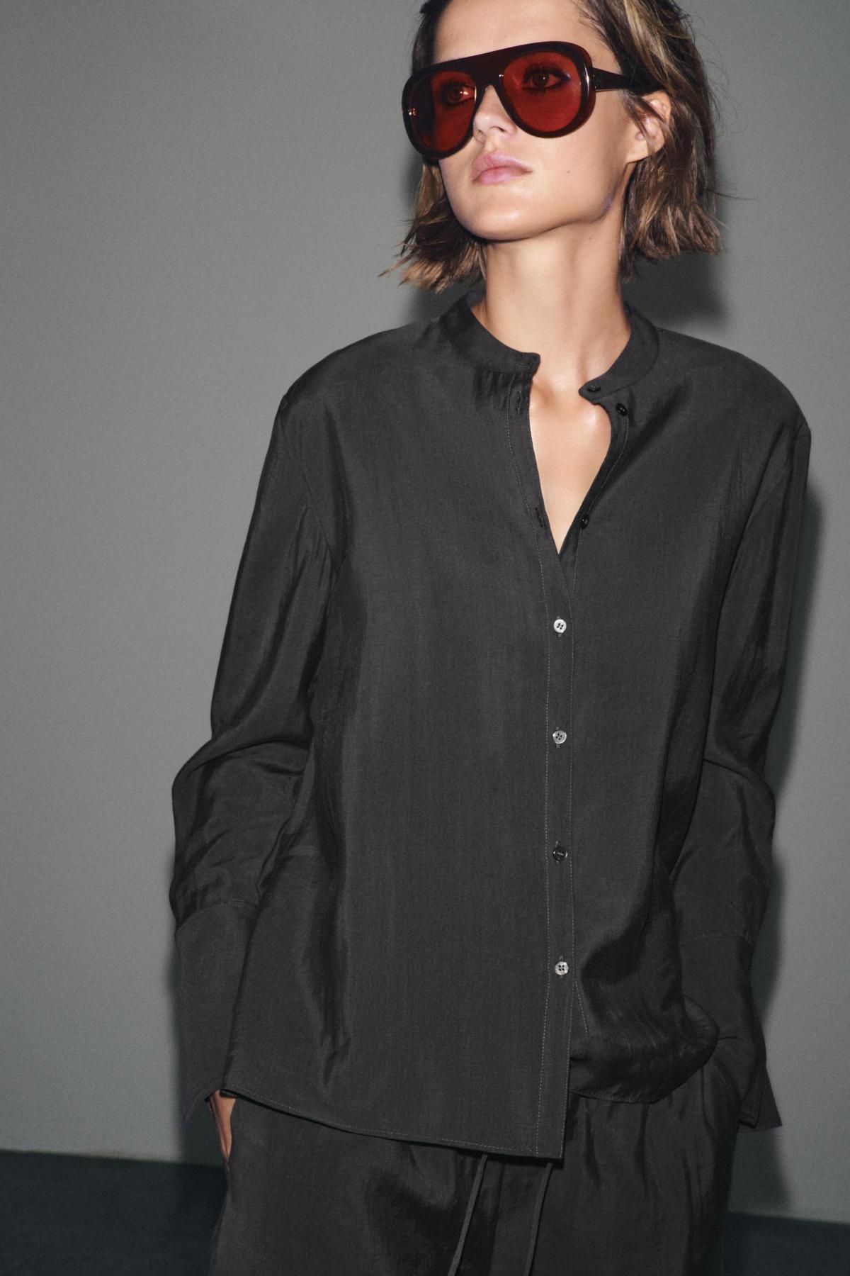자라 테크니컬 플루이드 긴팔 셔츠 4437/046 CHARCOAL GREY - 상세 이미지 3