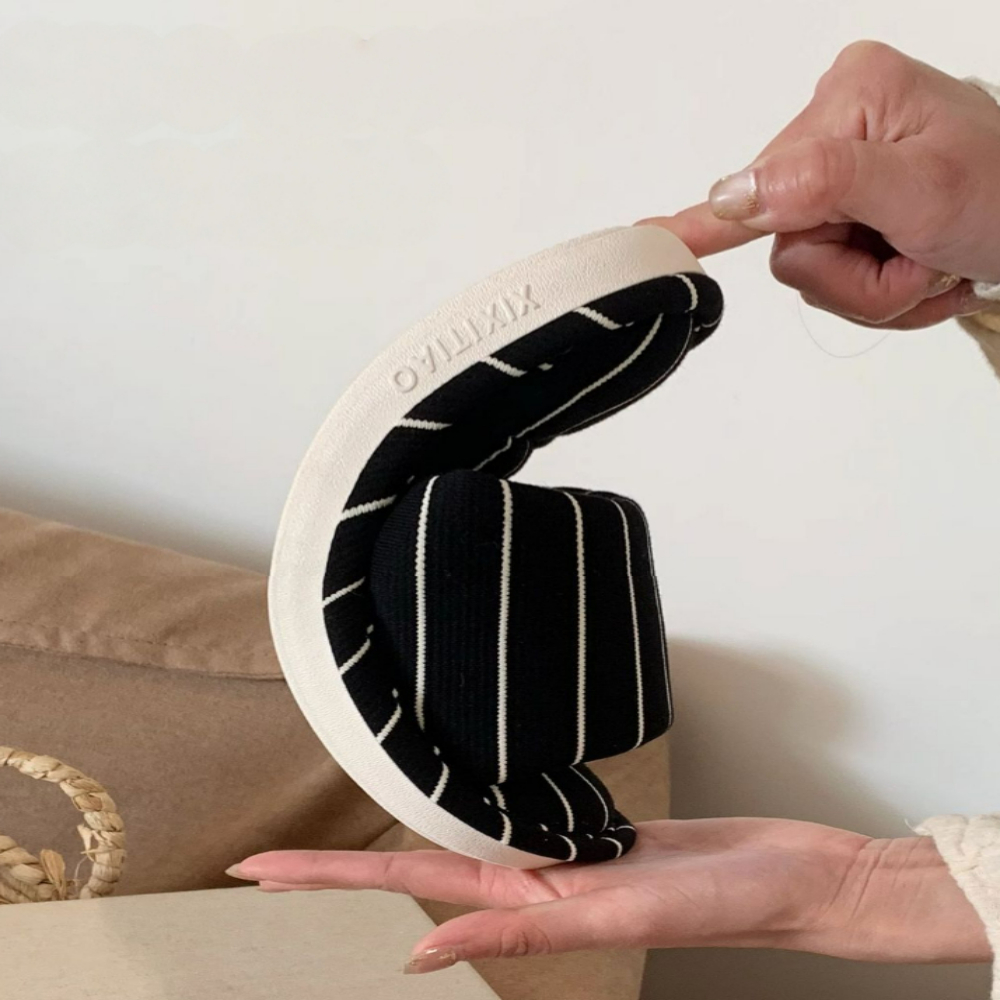 스트라이프 미끄럼방지 실내화 층간소음 쿠션 푹신한 거실화 슬리퍼