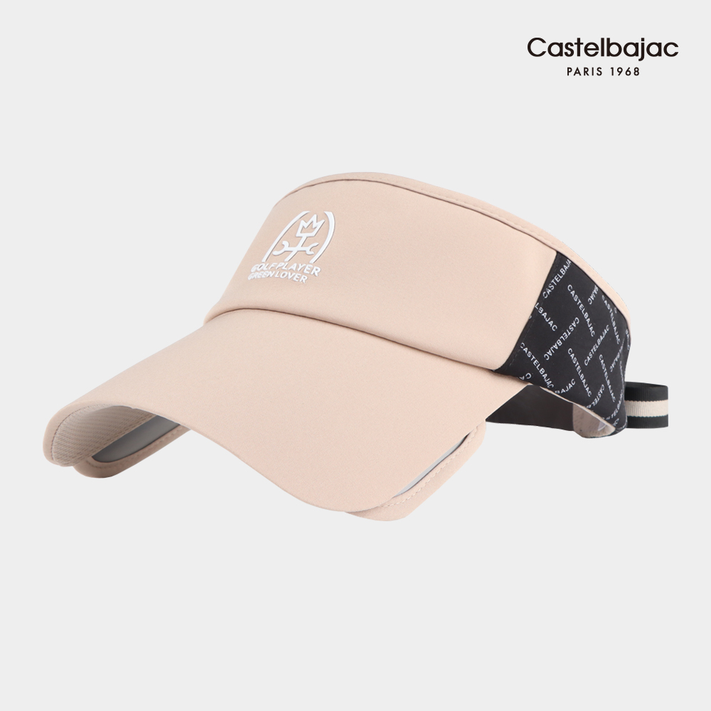 까스텔바작 라벨르 리본 여성 바이저 골프모자 썬캡 BWEW-GC502 베이지