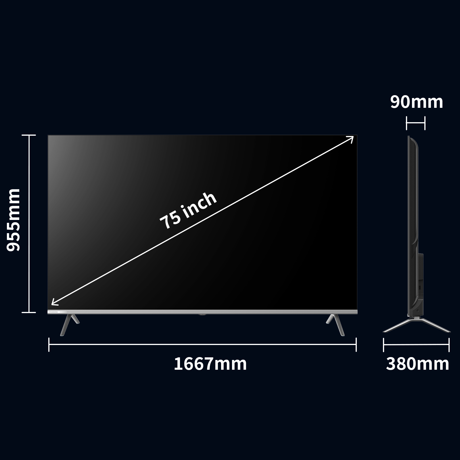 스마트TV U75M9 189cm(75인치) 으뜸가전 창홍 4K 구글 5.0 블루투스 - 상세 이미지 5