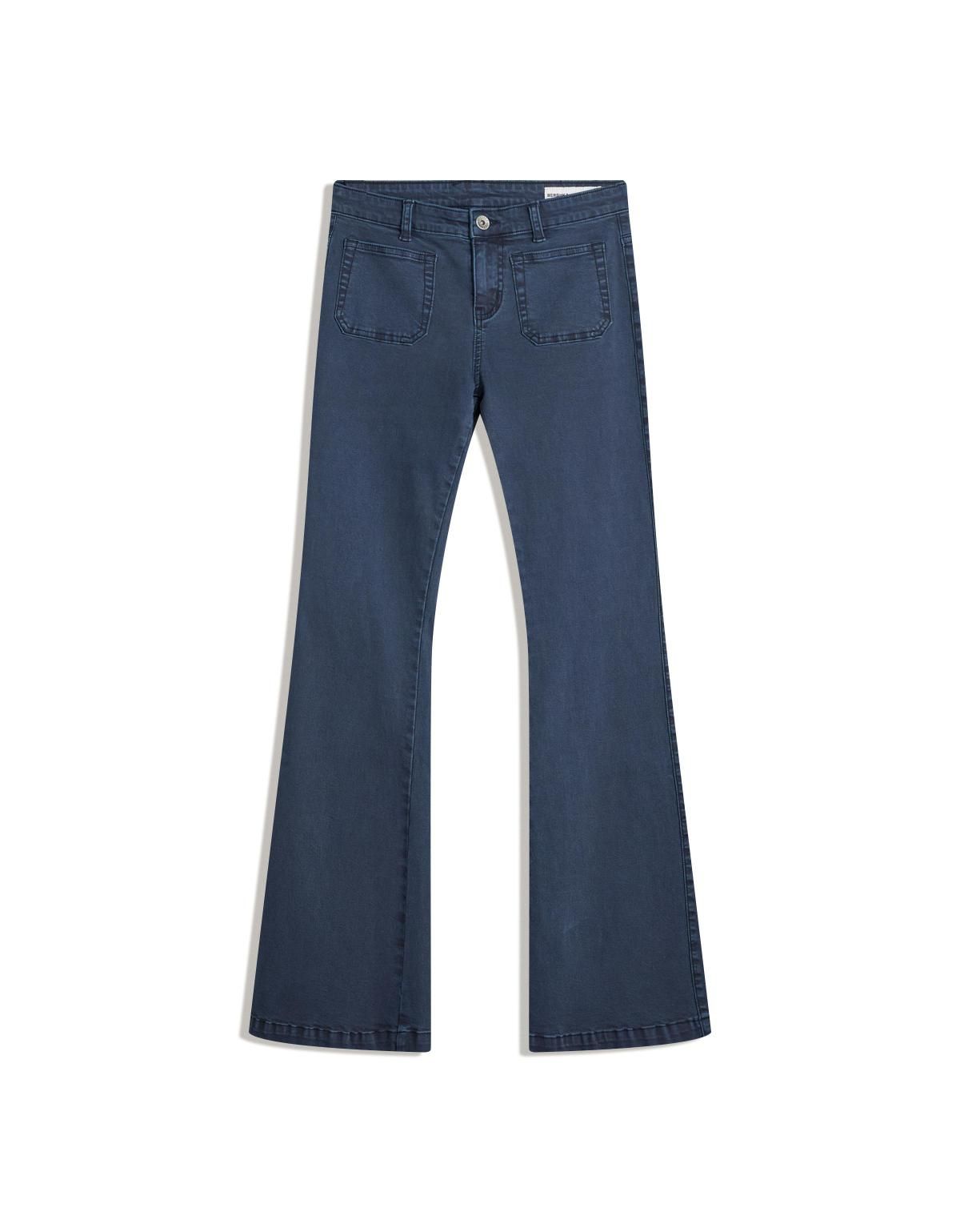 버쉬카 데님 플랩 포켓 플레어 팬츠 5130/388 NAVY - 상세 이미지 3