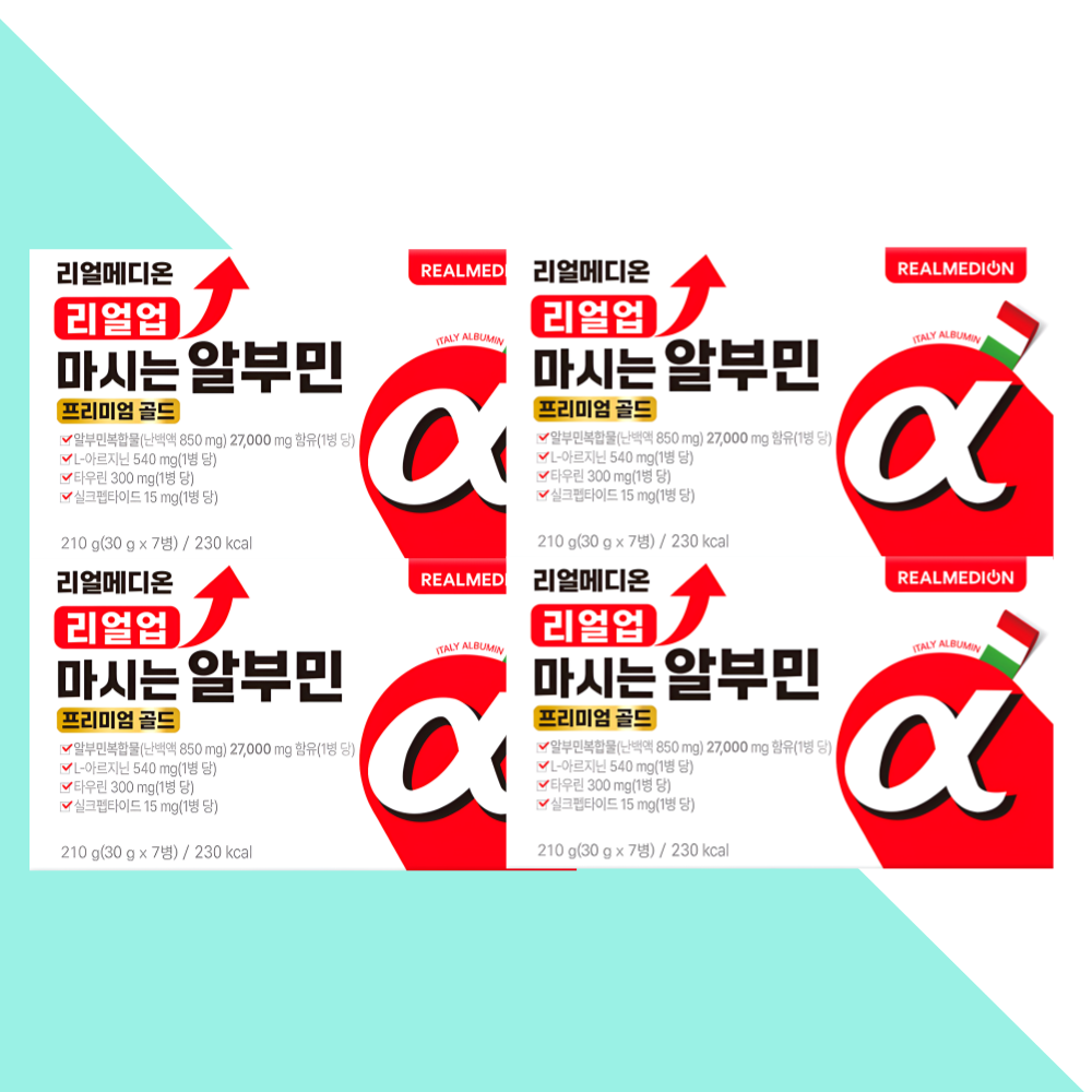 리얼메디온 알부민 리얼업 마시는 타우린 7병X4개 - 메인 이미지