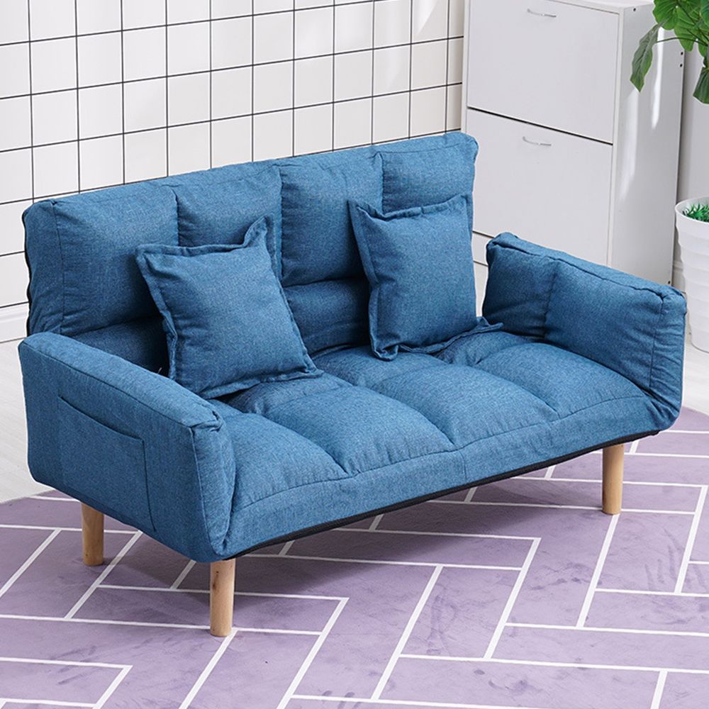 블루 접이식 2인용 소파