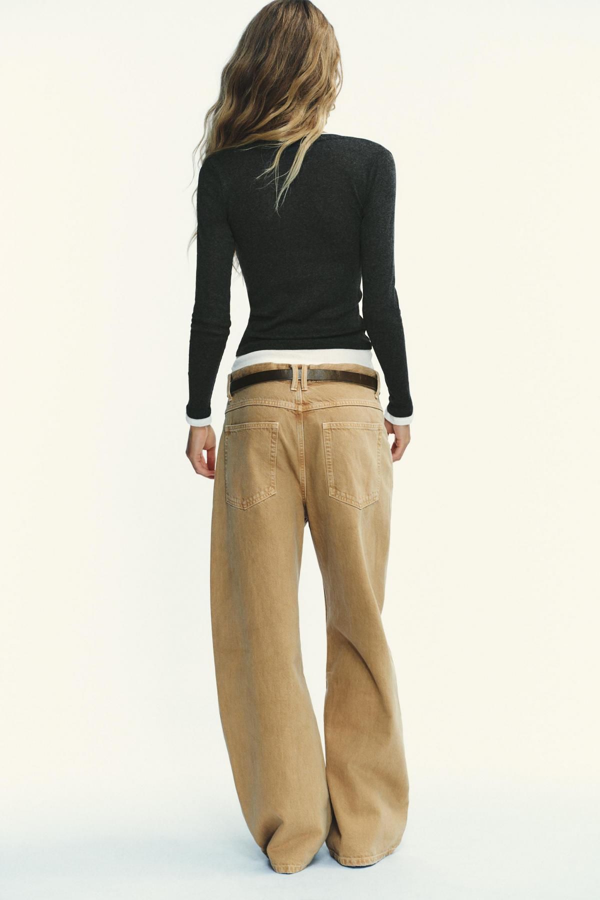자라 레이어드 라운드넥 긴팔 티셔츠 5644/843 DARK GREY MARL - 상세 이미지 4