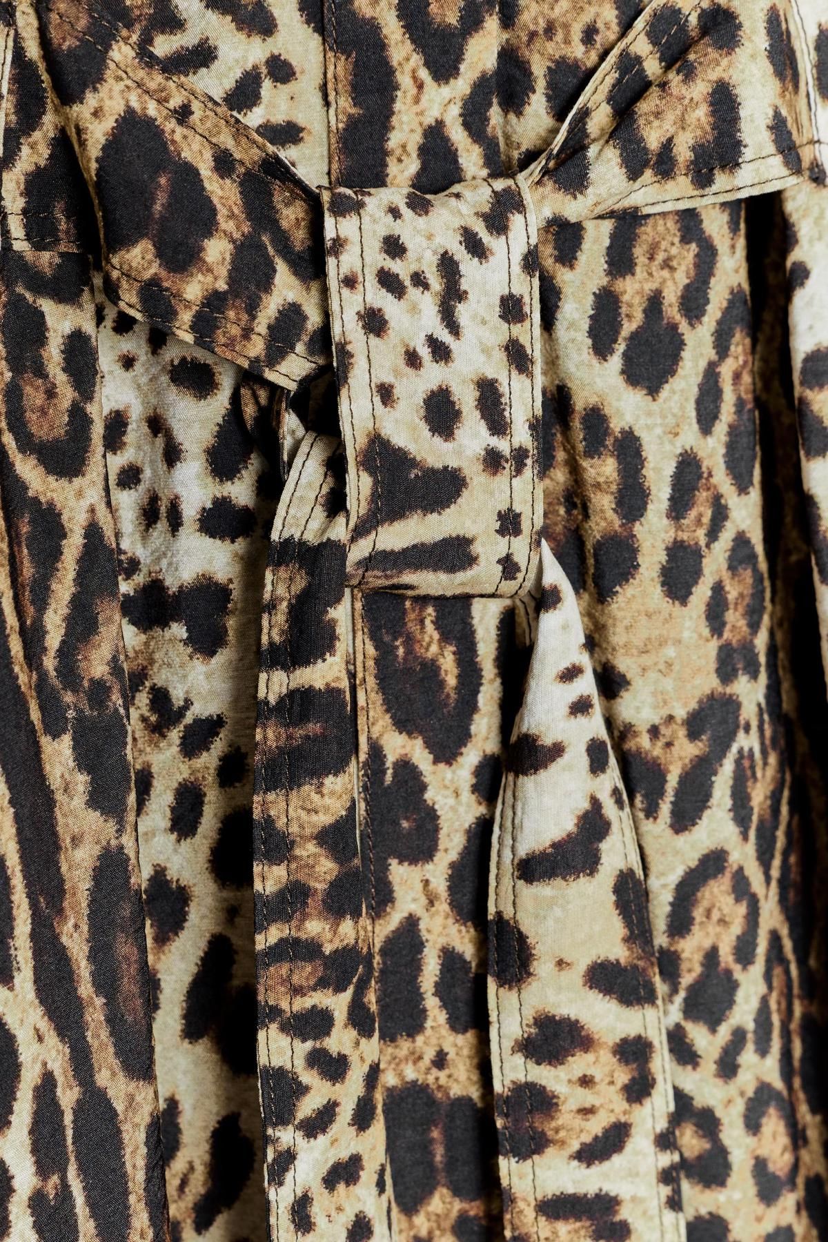 자라 애니멀 프린트 롱 니트 벨티드 원피스 8246/144 LEOPARD - 상세 이미지 4
