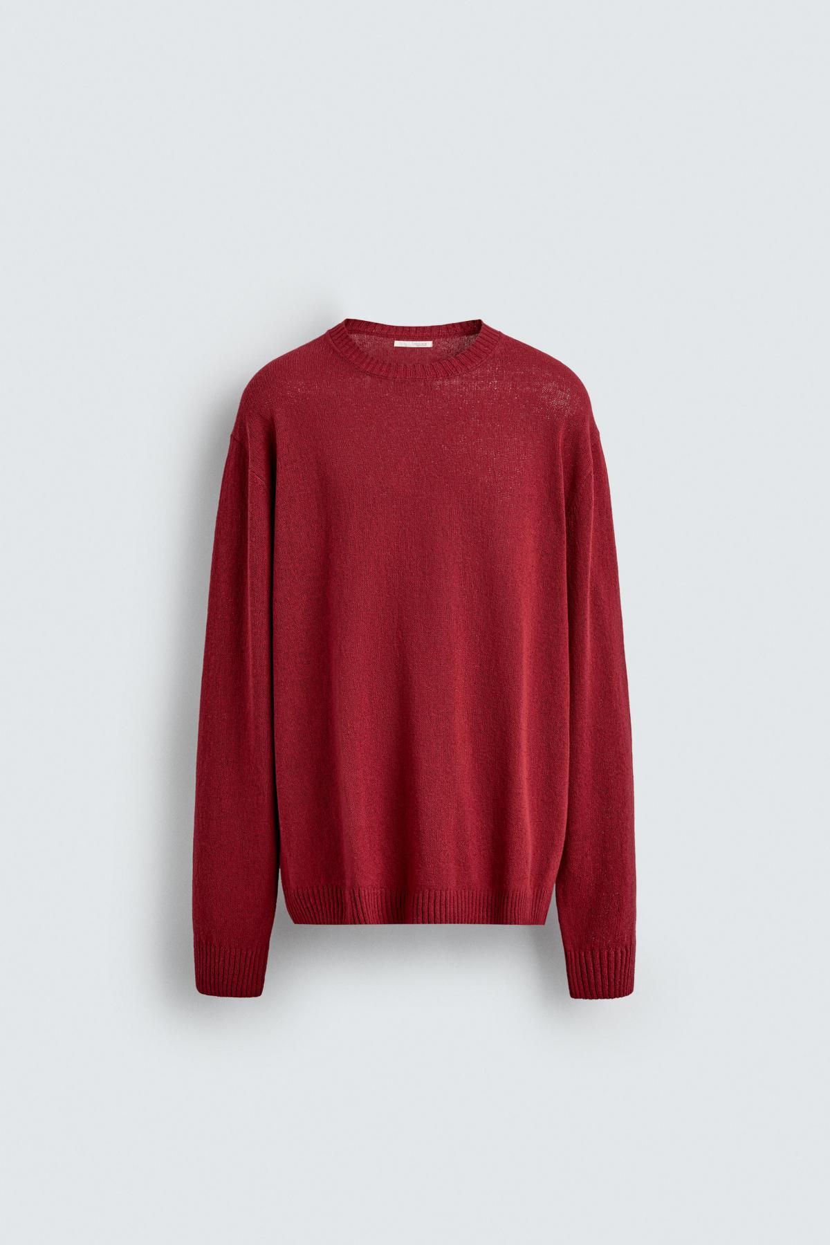 자라 텍스처 릴랙스핏 스웨터 2893/302 RED