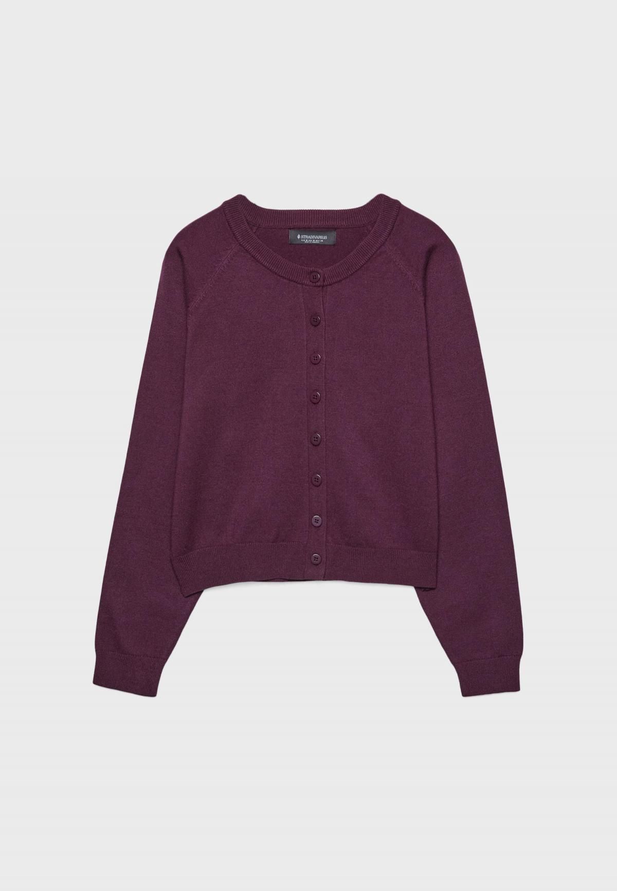 스트라디바리우스 스트레치 라운드넥 니트 버튼 래글런 가디건 5032/400 0-662 - 메인 이미지