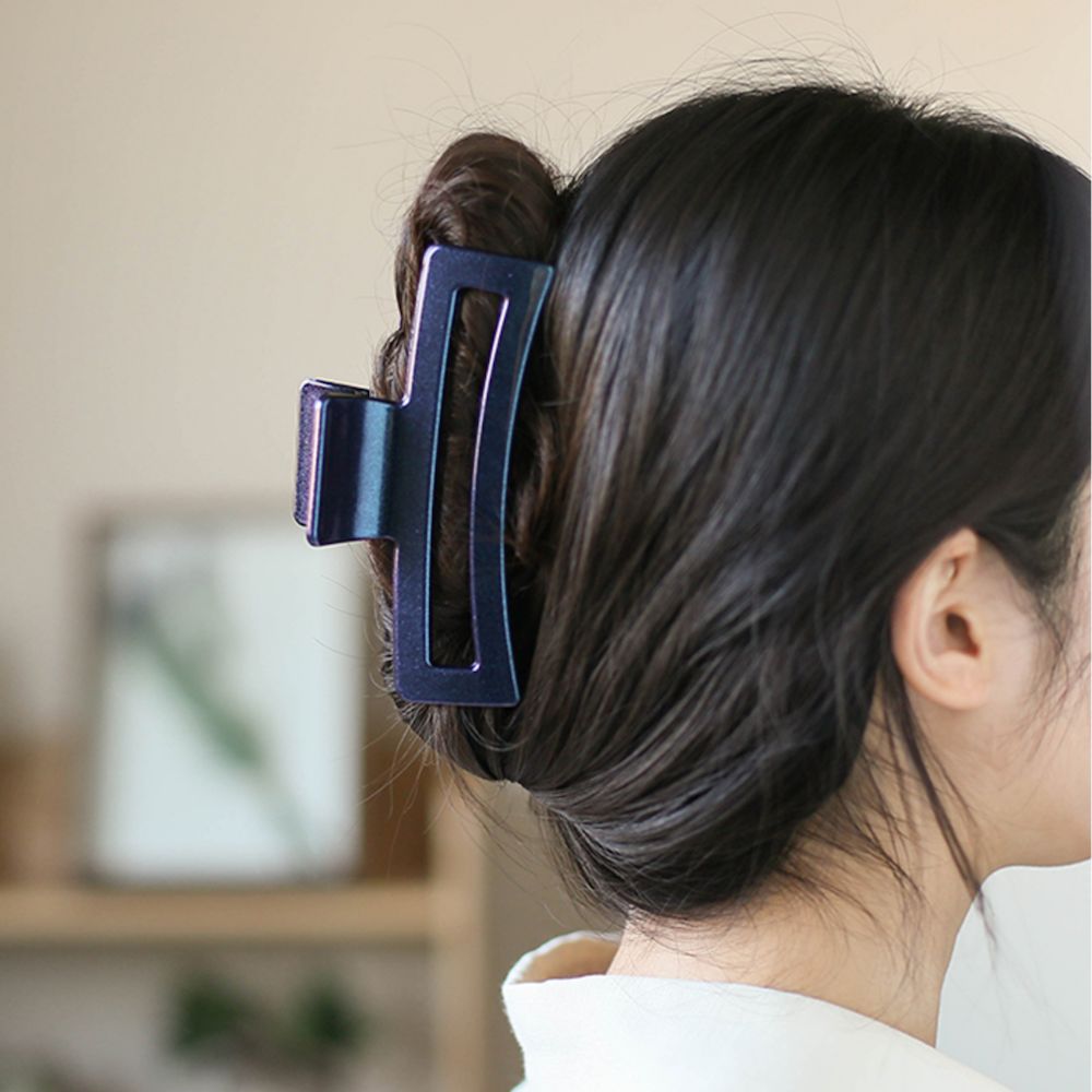 딥블루 올림머리 집게핀 대형 긴머리 올림핀 - 상품 이미지