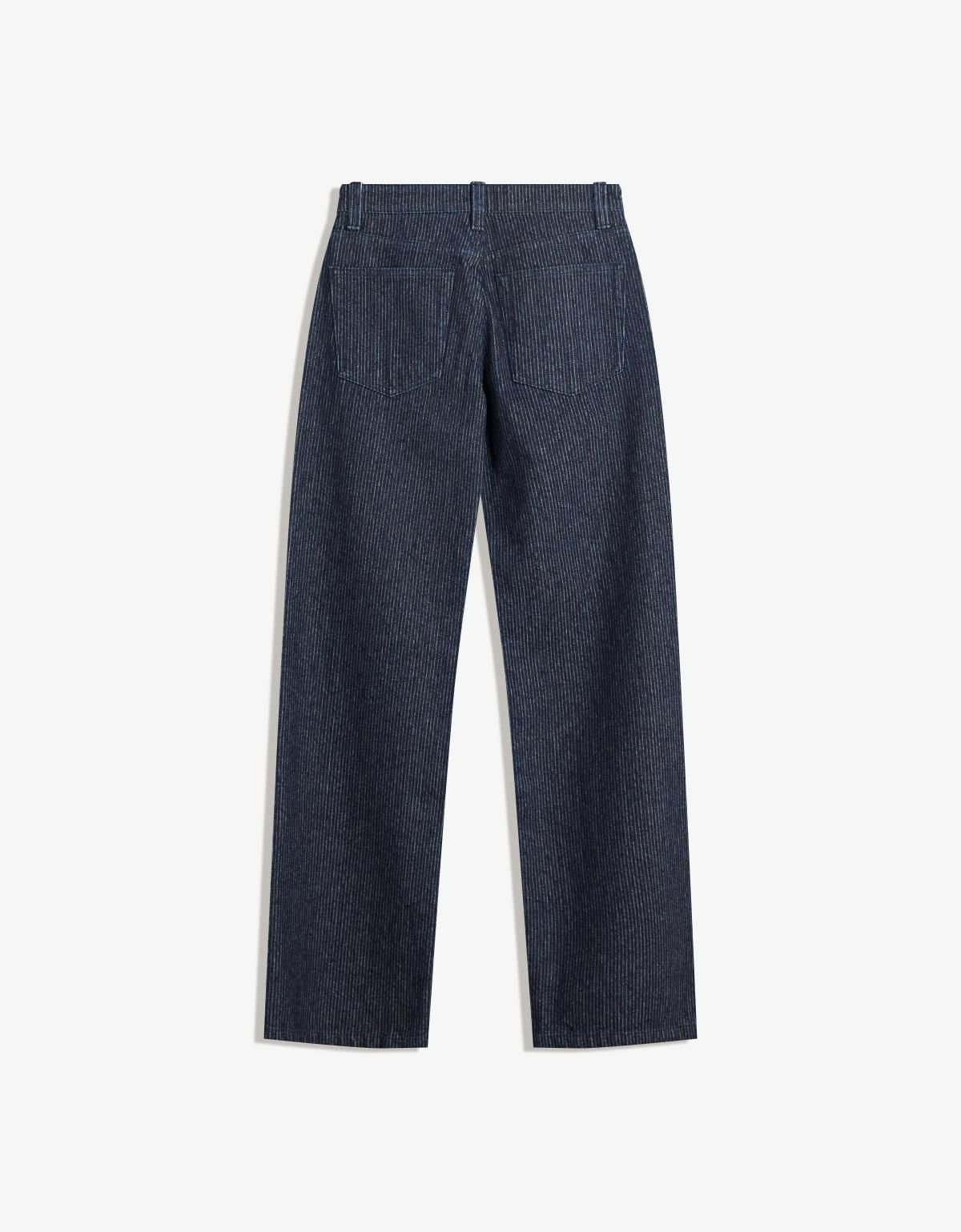 버쉬카 데님 텍스처 스트레이트 와이드핏 청바지 5029/156 NAVY - 상세 이미지 5