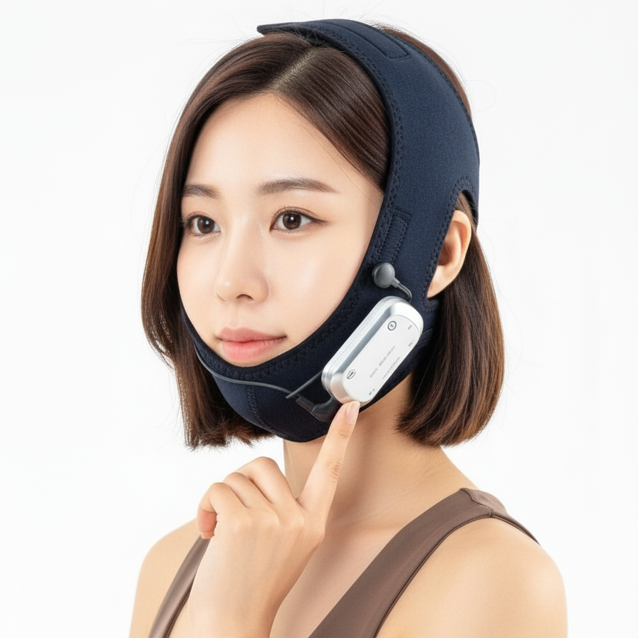 닥터펄스 턱관절 마사지기 입벌림 방지 밴드형 심부교근 전용 EMS 저주파 마사지기 제품 이미지