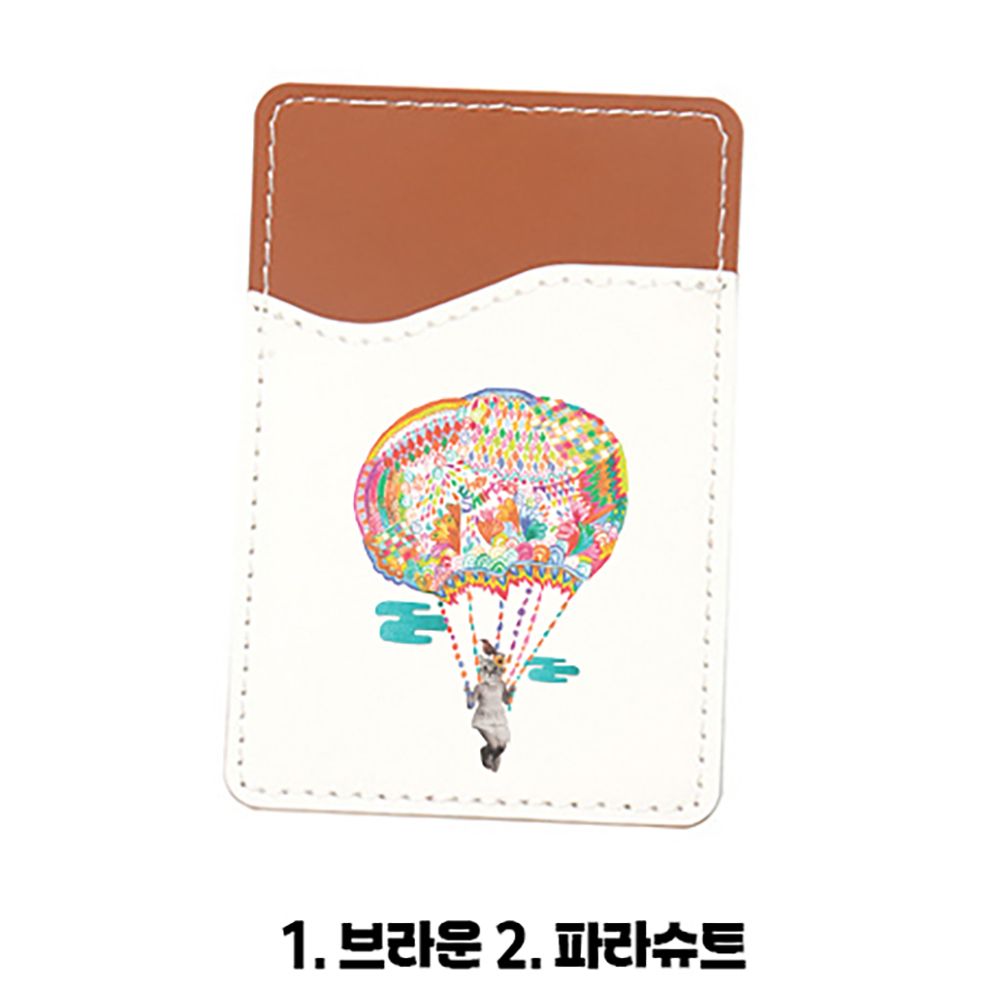 주문제작 로고인쇄 휴대폰 카드 지갑 케이스 핸드폰 접착식 교통카드 홀더 수납 부착지갑 - 상세 이미지 2