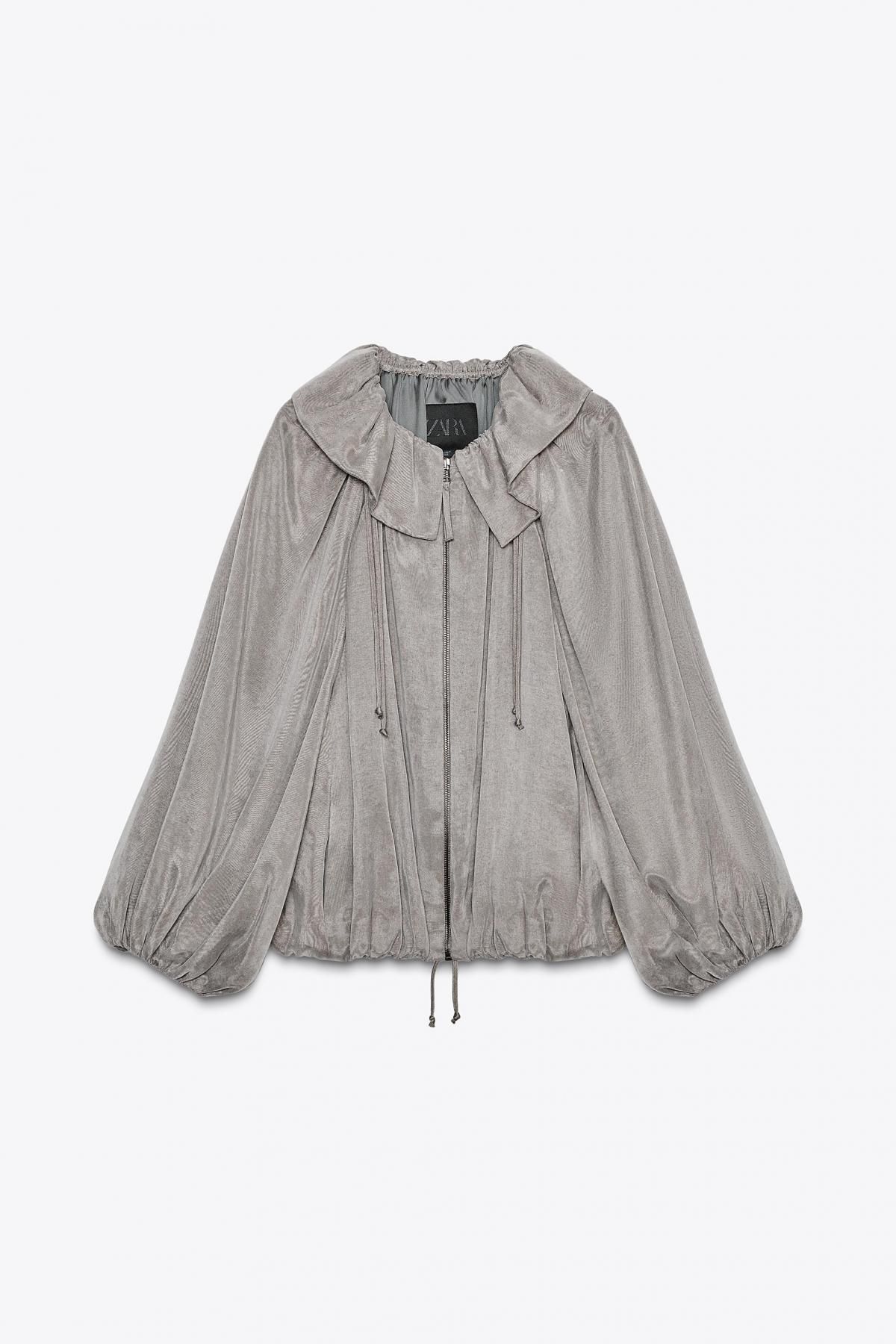 자라 라이트그레이 플루이드 집업 봄버 재킷 8362/404 LIGHT GREY - 메인 이미지