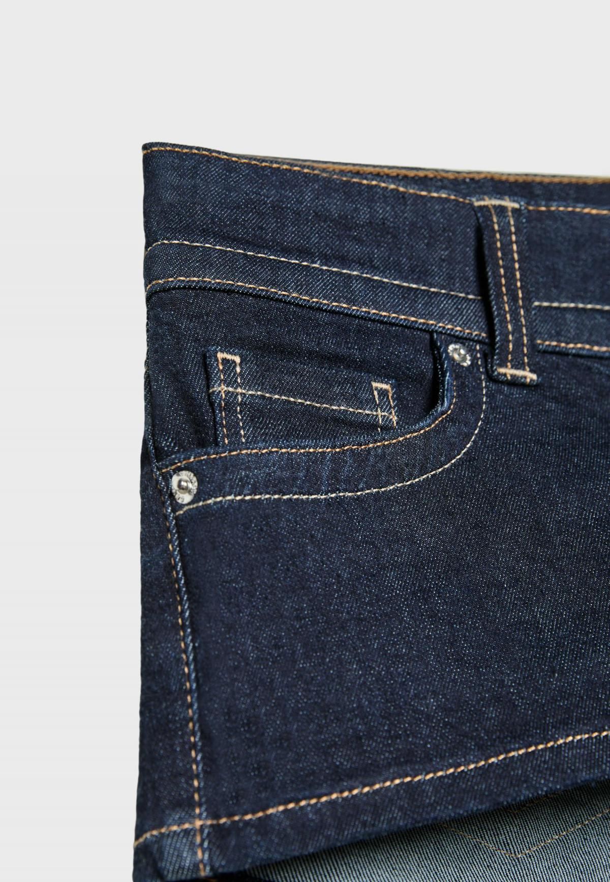 스트라디바리우스 트렌디 로우웨이스트 데님 마이크로 쇼츠 1367/120 MEDIUM DENIM WASH - 상세 이미지 2