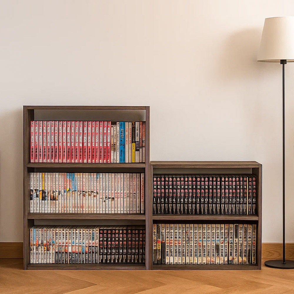 만화책장 원목 쇼파옆 침대옆 미니 만화책 낮은 책장 자작나무 3단