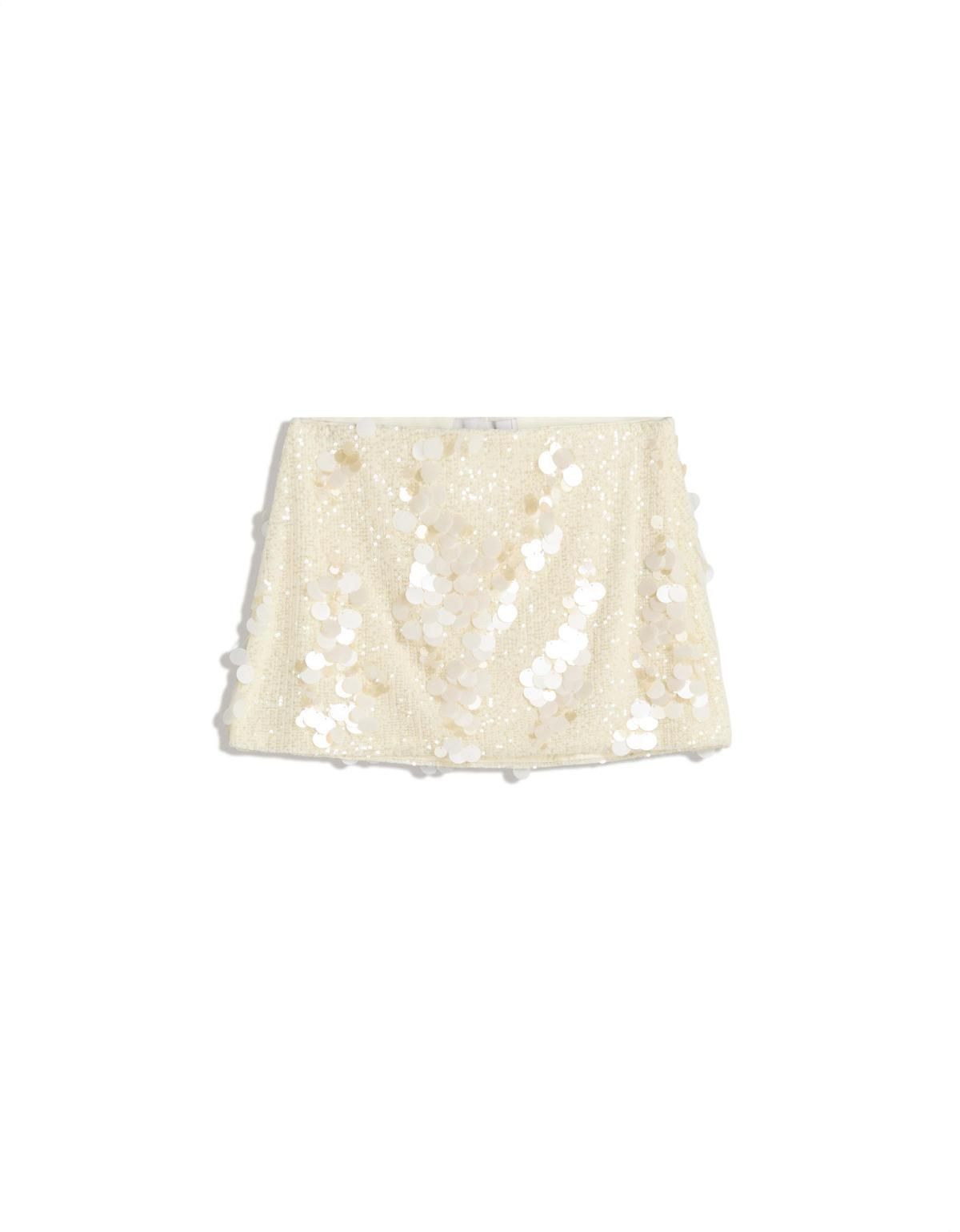 버쉬카 글리터 시퀸 미니 스커트 6087/662 OFF WHITE - 상세 이미지 2