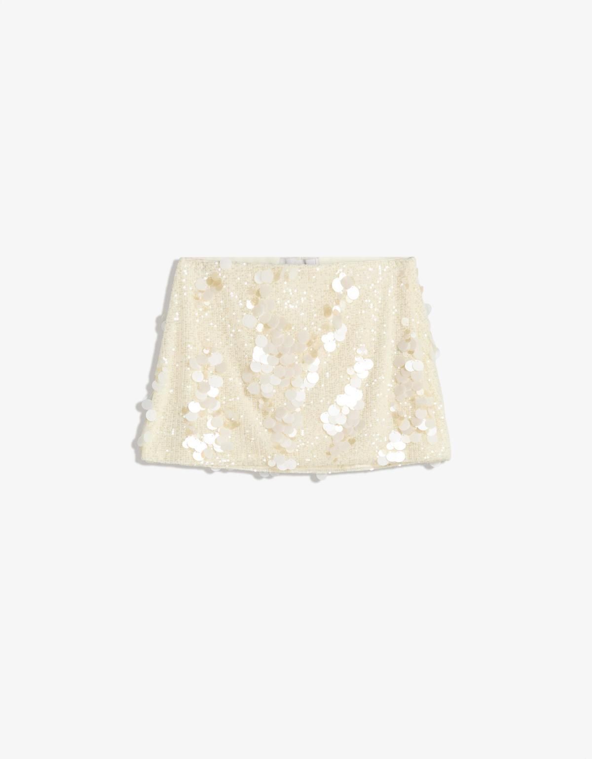 버쉬카 글리터 시퀸 미니 스커트 6087/662 OFF WHITE - 상세 이미지 3