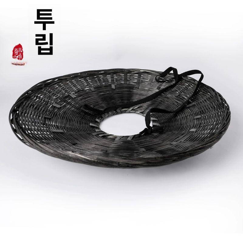 여름모자 무사 삿갓 베트남 소품 햇빛 무술 무대용 역극 공연 모자 대나무모자 전통모자 블랙 재고 있음 어린이용 직경36cm내측11cm - 상세 이미지 3