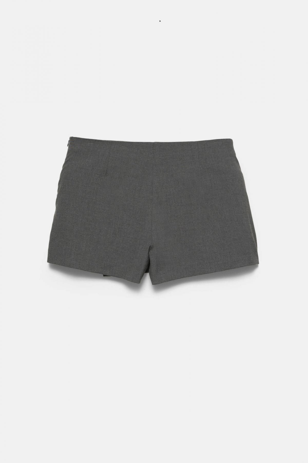 풀앤베어 모던 랩프론트 미니 스커트 팬츠 7696/348 GREY MARL - 상품 이미지