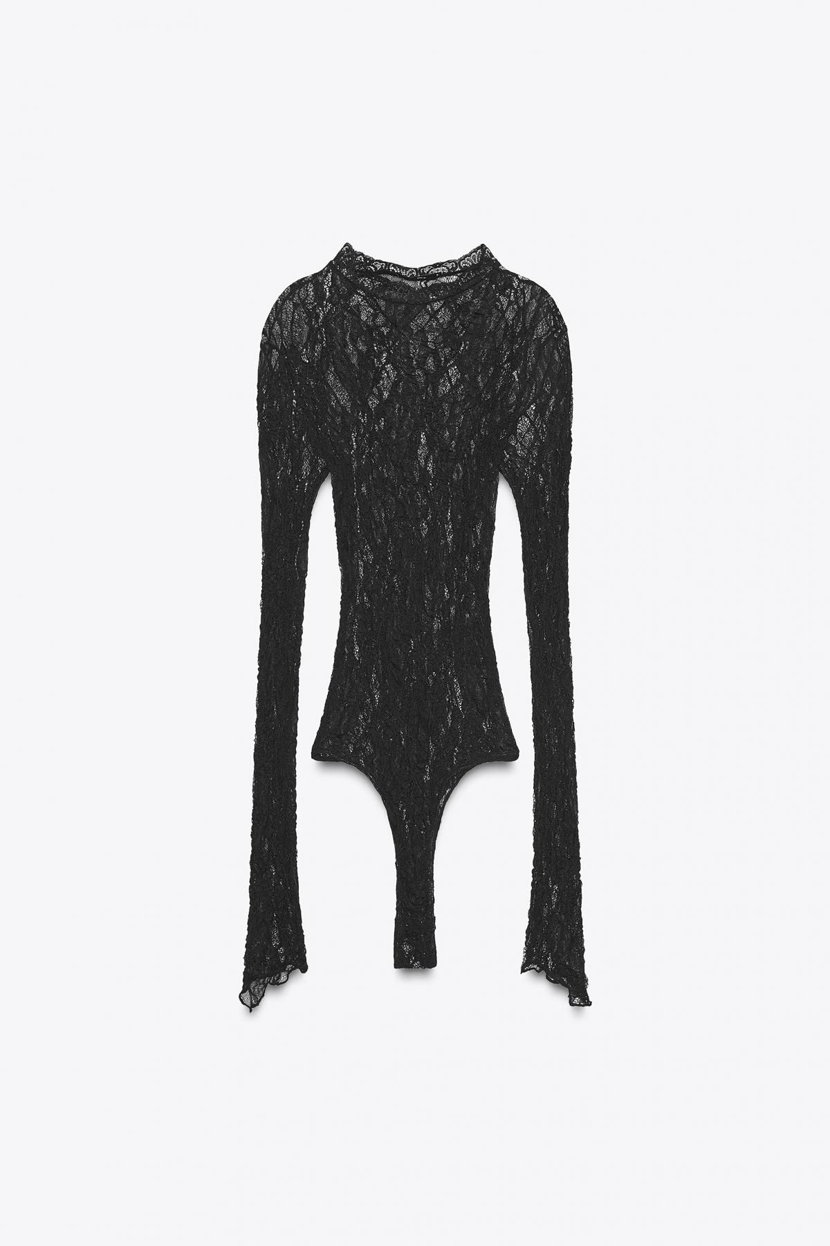 자라 레이스 긴팔 바디수트 6050/805 BLACK