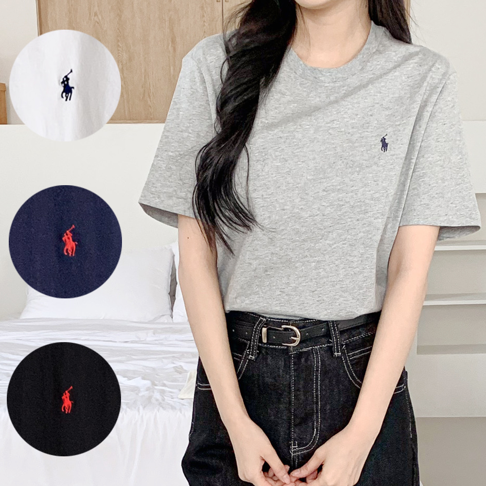 폴로 반팔티 여성 보이즈 티셔츠 랄프로렌 베이직 포니 제품 이미지