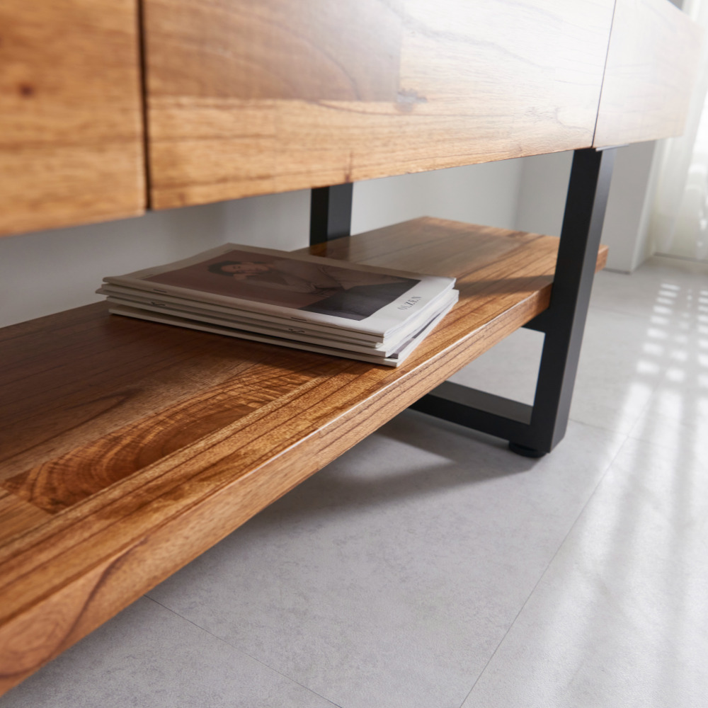 쿠쿠2 2100 원목 높은 티비다이 안방 티비장 거실 TV 다이 장식장