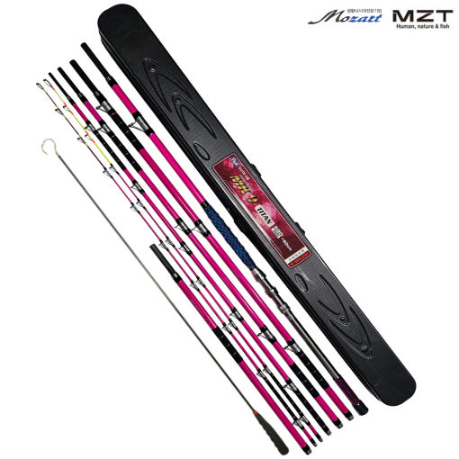 미보산업 MZT 모짜르트 티탄 MK9 은린 갈치제왕 460 580 연질 줌 선상 갈치 낚시대 핑크 - 메인 이미지