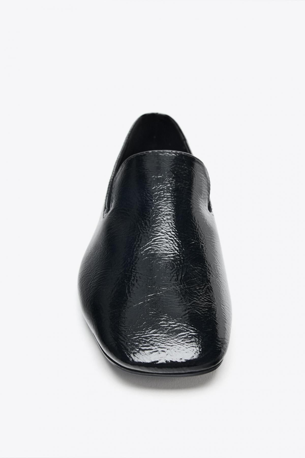 자라 페이턴트 테크니컬 스퀘어토 로퍼 3502/610 BLACK - 상세 이미지 5