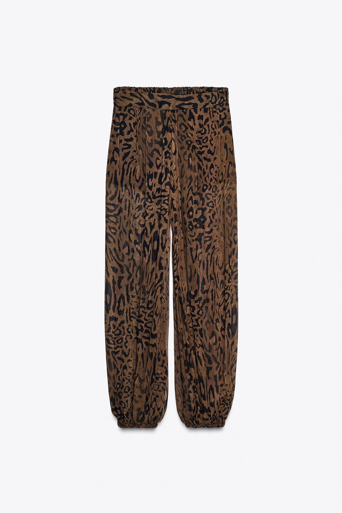 자라 애니멀프린트 테크니컬 벌룬 조거 팬츠 8566/065 LEOPARD - 메인 이미지