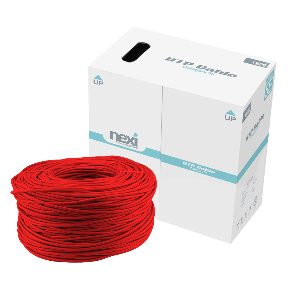 랜박스 CAT5E 랜케이블 CAT6 UTP 네트워크 시공용 원자재 롤 300m, 레드 - 상품 이미지