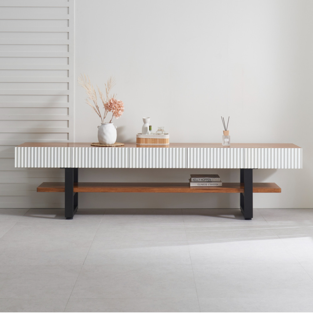 쿠쿠1 2100 원목 높은 티비다이 안방 티비장 거실 TV 다이 장식장