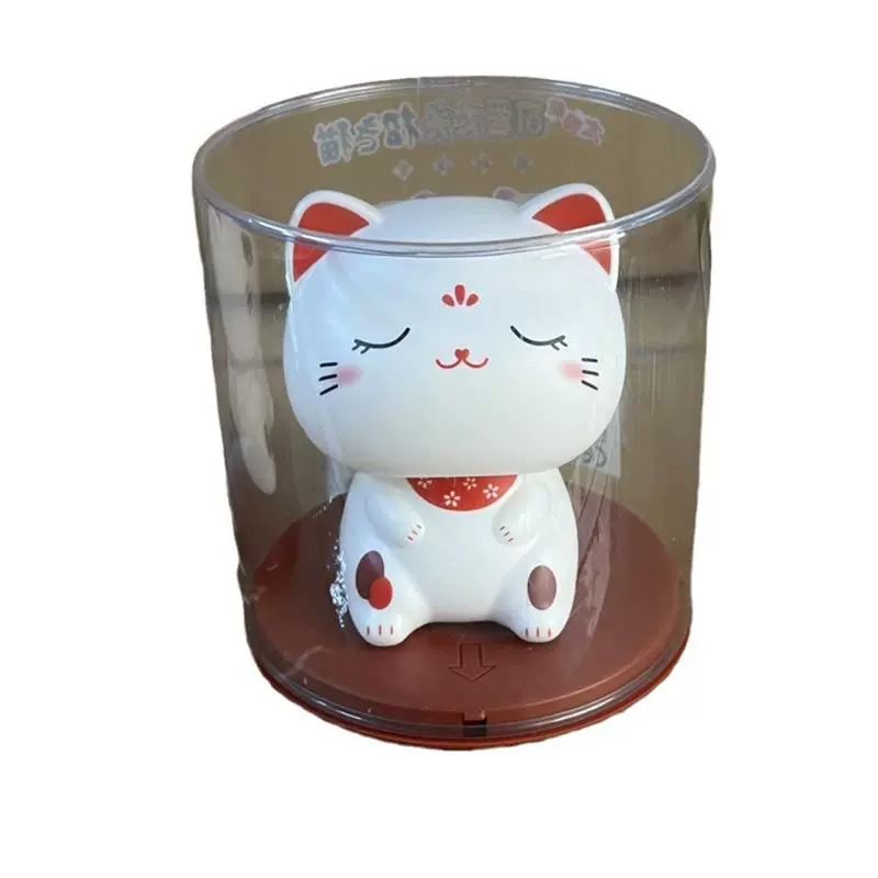 복고양이 고양이장식품 빈티지오너먼트 마네키네코 6.8x6.2x8.7CM 큰눈 - 상세 이미지 4